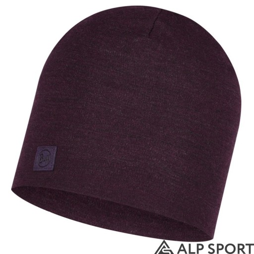Шапка BUFF® Heavyweight Merino Wool Hat solid deep purple
