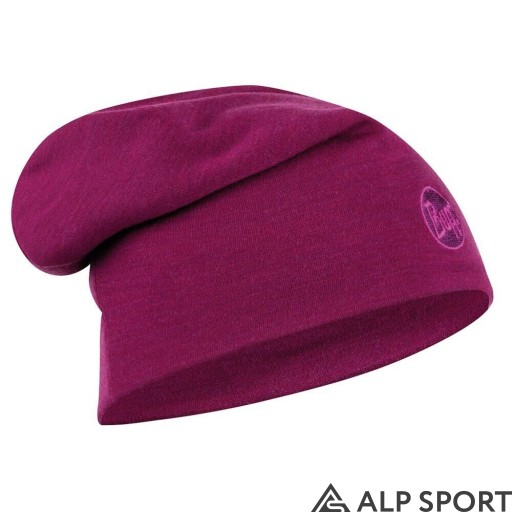 Шапка BUFF® Heavyweight Merino Wool Loose Hat solid raspberry