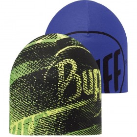 Шапка двостороння BUFF® Coolmax Reversible Hat r-flash logo yellow-blue ink