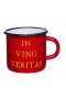 Кружка эмалированная красная с обмоткой Go Zee "In Vino Veritas"
