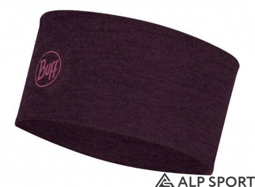Пов'язка на голову BUFF® Midweight Merino Wool Headband solid deep purple
