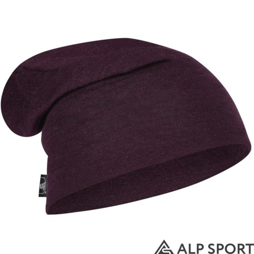 Шапка BUFF® Heavyweight Merino Wool Loose Hat solid deep purple
