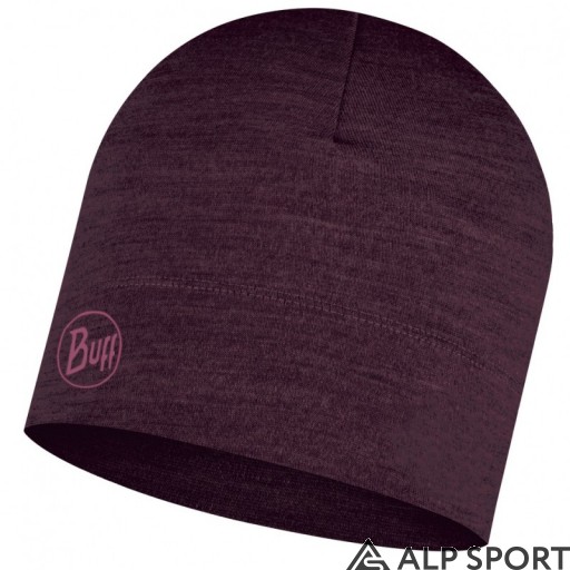 Шапка BUFF® Midweight Merino Wool Hat solid deep purple