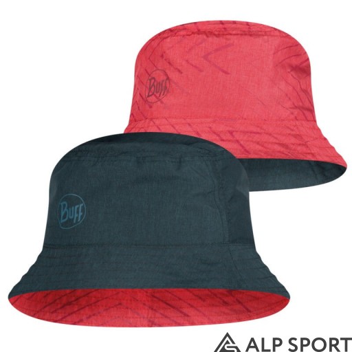 Панама двостороння Buff® Travel Bucket Hat Сollage red-black