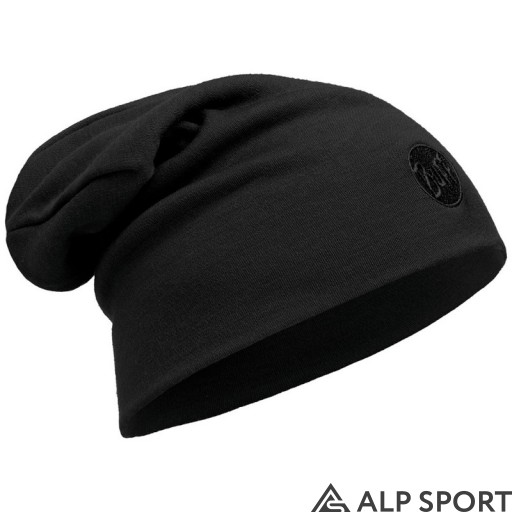 Шапка BUFF® Heavyweight Merino Wool Loose Hat solid black