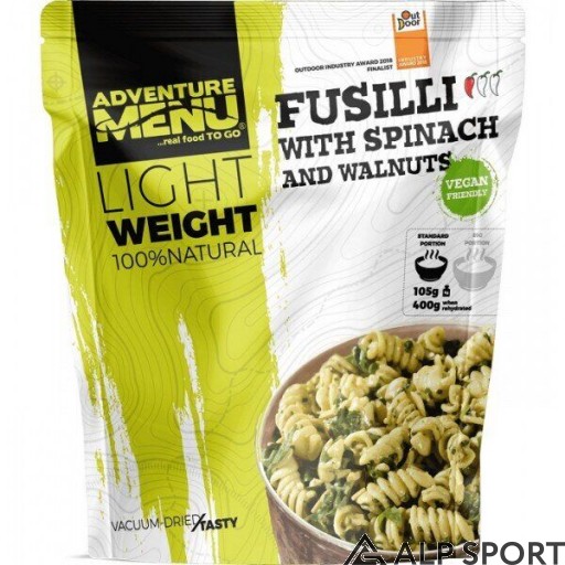 Макарони зі шпинатом і волоськими горіхами Adventure Menu Fusilli with spinach and walnuts 105 г