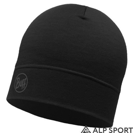 Шапка BUFF® Lightweight Merino Wool Hat solid black