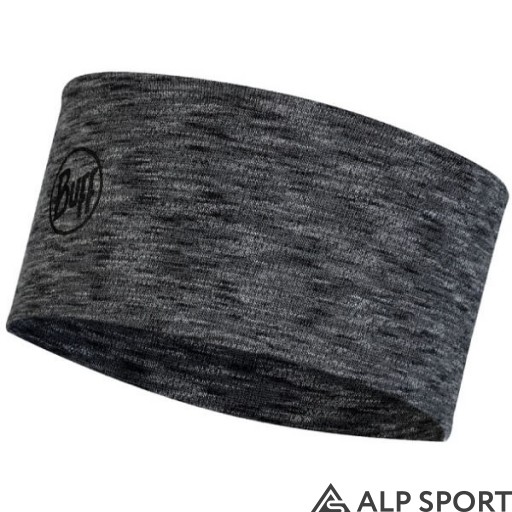 Пов'язка на голову BUFF® Midweight Merino Headband multi stripes graphite