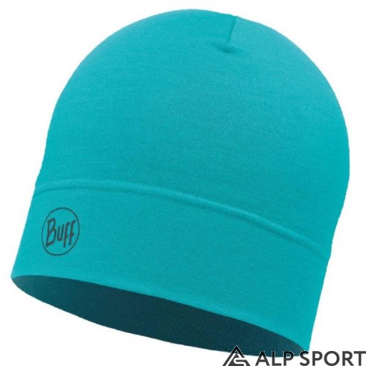 Шапка BUFF® Midweight Merino Wool Hat solid turquoise