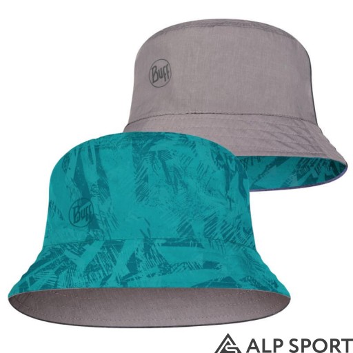 Панама двостороння Buff® Travel Bucket Hat acai grey/turquoise