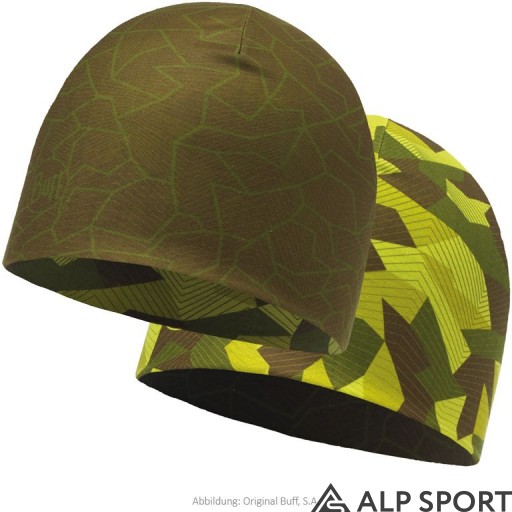 Шапка двостороння BUFF® Microfiber Reversible Hat block camo green