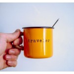 Кружка емальована помаранчева з обмоткою Go Zee "Traveler"