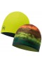 Шапка двусторонняя BUFF® Coolmax Reversible Hat mot multi-yellow fluor