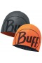 Шапка двусторонняя BUFF® Coolmax Reversible Hat r-logo graphite-orange fluor