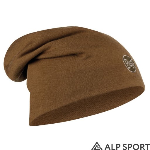 Шапка BUFF® Heavyweight Merino Wool Loose Hat solid tundra khaki