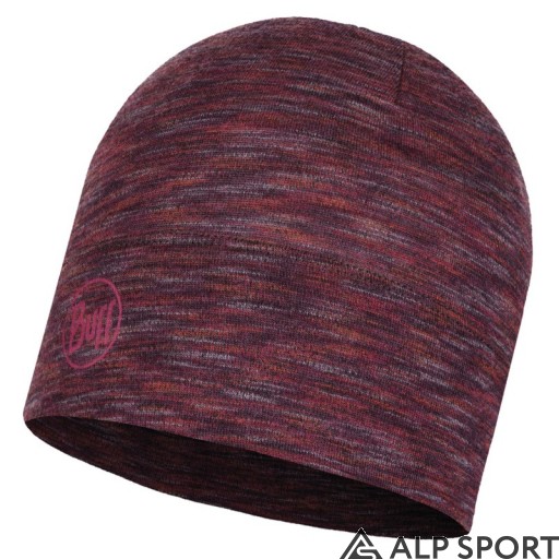 Шапка BUFF® Midweight Merino Wool Hat shale grey multi stripes